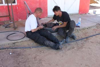 F4 Dann der Schlauch raus