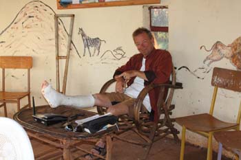 Das kommt davon wenn man im Schlamm abstützen will